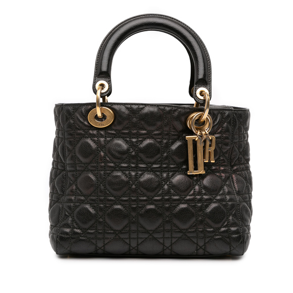 Pre-Loved Dior Medium Grained Calfskin Cannage Supple Lady Dior - Picture 1 of 12